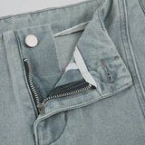 Purpdrank  American Retro Washing Old Jeans Summer Deconstructive Casual Loose Wide-leg High Street Spice Pants