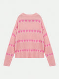 Purpdrank  Autumn and Winter New Women's Hundreds of round neck fashion love head temperament woolen knitted tops female