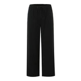Purpdrank  Elastic Drawstring Waist Loose Wide Leg Straight Pants Women Rib Cotton Long Trousers Women Joggers Streetwear Sweats Pants