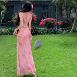 Purpdrank  Tall and Slim Dress The style is really great! Paper-Thin Figure Asymmetrical Slimming Sexy Dress Ankle-Length Long Dress