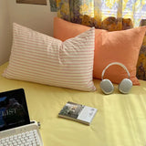 Purpdrank  Hot Sale Striped Cotton Bedding Set Soft & Skin-Friendly Duvet Cover Sets Japan and Korea Style Design Bed Linen Set