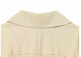 Purpdrank  Spring Khaki Peter Pan Collar Safari Coat Single-breasted Buttons Raglan Sleeve Jacket Women Front Shirring BUD Loose Outerwear