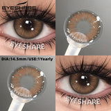 Purpdrank  1pair Colored Contact Lenses Soft Brown Eye Contacts High Quality Gray Beauty Pupils Yearly Korean Pink Eyes Lenses