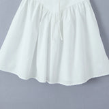 Purpdrank  Sexy Bow Square Collar Corset style Mini Sling Dress Women Deep Backless Party Skater Low Waist Ruched A-line Sling Robe