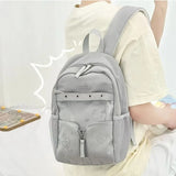 Purpdrank  Star Polka Dots Backpack Y2k Versatile Girl High Capacity Multi Size Commuting Student Lightweight Double Shoulder Canvas Bag