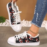 Purpdrank - Christmas Sneakers Woman Shoes 2023 Autumn New Santa Print Fashion Lovely Casual Festival Ladies Shoes Vulcanized Shoes