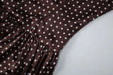 Purpdrank  New Brown Polka Dot Print Lace Spliced Cami Dress Women Summer Sexy Sleeveless Slim High Waist Mini Beach Party Dress