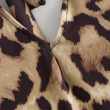 Purpdrank  Spring New Women's Fashion and Casual Versatile Animal Print Hanging Neck Bodysuit