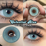 Purpdrank  1Pair Blue Green Contact Lenses with Diopter Yearly Contacts New Colorcon Cosmetics Beauty Brown Eyes Makeup Pupils