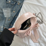 Purpdrank  Bow Knot Mini Top-handle Bags For Women 2025 Spring Latest Trend Designer Purses And Handbag Luxury Shoulder Crossbody Bag