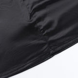 Purpdrank  Sexy Bal Silk Dr with  Knot Strap for Women High Waist ort Skirt European Sle No Sve One oulder Zipper