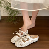 Purpdrank  Summers Cover Toe Weave Women Slippers Elegant Comfortable Slip On Slingback Mules Slides Shoes