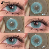 Purpdrank  1 Pair Green Eye Contacts 1 Pair Blue Colored Contact Lenses for Eyes Brown Colored Pupils Discounts Cosmetic Lenses