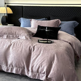 Purpdrank  600TC Lyocell Bamboo Fiber Soft Silky Cool Feeling Bedding Set Vintage jacquard Duvet Cover Bed Sheet/Fitted Sheet Pillowcases