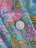 Purpdrank  BOHO V neck Flower Print Single-Breasted Buttons Mini Dress Woman Spliced Ruched Pleated Short Sleeve Loose Robe Holiday