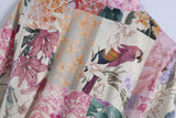 Purpdrank  Beach Wear High Waist Loose Vestidos Boho Floral Print Summer Dress for Women Vintage O-neck Long Sleeve Dresses