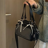Purpdrank  Anime Two-Dimension Japanese Uniform Bag Casual Large Capaci oulder Bag Tote Bag Comfortable Polyester Zipper Closure Soft PU