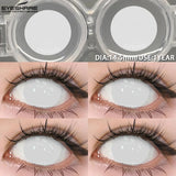 Purpdrank  1 Pair Halloween Color Contact Lenses for Eyes Cosplay Lenses Anime Lenses Black Eye Lens White Lenses Crazy Red Lens
