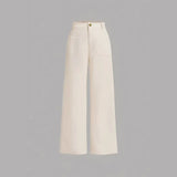 Purpdrank  Corduroy Loose Straight Leg Pants Women's Casual Trousers Spring Autumn Outerwear High Waist Versatile New 2025 Model