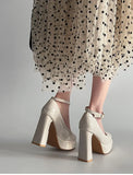 Purpdrank  Spring Thick Heel Women Mary Jane Shoes Fashion Ankle Strap Ladies Elegant Wedding Party Pumps