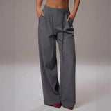 Purpdrank   Spring Fashion Business Casual Stretch Wide-leg Women's Pants Casual Pants