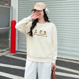 Purpdrank  Women's Sweatshirt New Autumn Round Neck Versatile Cute Printed Long-sleeved Slightly Comfortable Casual Top
