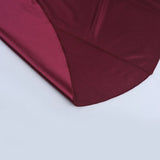 Purpdrank  Women's Elegant Burgundy Satin One Shoulder Bodycon Maxi Dress Ruched High Slit Formal Party Dress