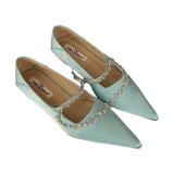 Purpdrank  Casual Woman Shoe Low Heels Female Footwear Crystal Pointed Toe All-Match Soft Comfortable Dress Rhinestone Summer New On Heels