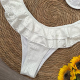 Purpdrank  Sexy Bikinis Floral Swimsuit Women Swimwear Push Up Beachwear Solid Bathing Suit Brazilian Bikini Set biquini Female