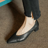 Purpdrank  New Fashion Genuine Leather Pumps for Women High-heeled Office Pumps Soft Leather Casual Shoes Woman Classic Pumps Heels