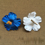 Purpdrank  New Bohemian Style Hibiscus Flower Sweet Seaside Beach Resort Style Egg Flower Hair Clip For Women