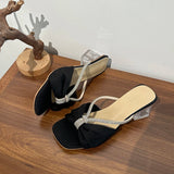 Purpdrank  New Summer Butterfly-knot  Crystal Women Slippers Ladies Elegant Dress Street Style Slides