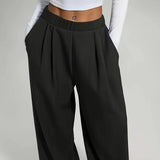 Purpdrank  High Waist Loose Fit Sporty Women's Sweatpants Floor-Length Polyester Fiber Casual Trousers for Spring 2025