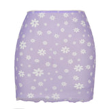Purpdrank   High Waisted Skirts Women Sexy Cheetah Print Vintage Mini Skirts Fashion Casual Chiffon Mesh Slim Skirt Summer New
