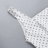 Purpdrank  Spring New Xiaoxiangfeng Temperament Elegant Slim Polka Dot Square Neck Vest  Pendulum Dress Niche Fashion and Comfort Beautiful