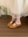 Purpdrank  Summers Cover Toe Weave Women Slippers Elegant Comfortable Slip On Slingback Mules Slides Shoes