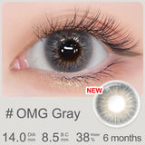 Purpdrank  New (0.00~-6.00) Prescription Contact Lenses With Degree Color Contact Lenses For Myopia Gray Lenses Eye Lenses