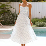 Purpdrank  Sexy Women Floral Print Long Dress Summer Sleeveless A-line Dresses Ladies Vacation Dress Backless Beach Dresses