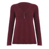 Purpdrank  Casual Basic Ribbed Knitted Sweater Solid V-Neck Button Front Long Sleeve Pullover Women Autumn Winter Y2K Streetwear Lady