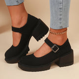 Purpdrank  Patent Leather High Heels Mary Jane Shoes for Women Fashion Buckle Strap Platform Pumps Woman Japanese Thick Heel Lolita Shoes