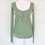 Purpdrank  Y2k Cottage Lace Trim Babydoll T-shirt Autumn Button Up Long Sleeve Pullovers Tops Women Cyber Grunge Loose Fit Blouse Tees