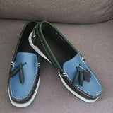 Purpdrank  Leather Docksides Classic Boat Shoes Mocassins Shoes Handmade Shoes Mens Casual Loafers Non-Slip Rubber Outsoles