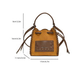 Purpdrank  Mini Drawstring Bucket Bags For Women 2025 Luxury Designer Purses And Handbags Casual Street Small Shoulder Cross Body Bag