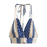 Purpdrank  Women's Summer Clothes Set 2025 New Vacation Style Stripe Printed Halter Camis Top+long Skirt Sets Casual Two-piece Beach Suits