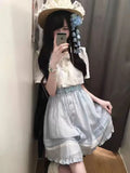 Purpdrank  New Lovely Japanese Style Patchwork Dresses Short Sleeve Kawaii Sweet Button Bow Dress Summer Women Fashion Cute Slim Clothes