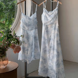 Purpdrank  Summer High Waist Printed Chiffon Strapless Women's Dresses 2025 New Sleeveless Casual Loose A-line Short Dress Female