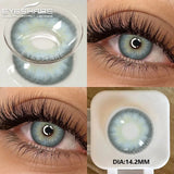 Purpdrank  2Pcs Soft Lenses Blue Contacts Gray Lenses Yearly Fashion Color Contact Lenses for Eyes Beauty Eye Color Makeup Pupils