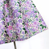 Purpdrank - 2023 Autumn New Trend Korean Style Clothes Ladies Social Elegant Mori Girl Small Fresh Purple Flower Print High Waist Long Skirt