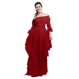 Purpdrank  Wide Hem Dress Bell Sleeve Maxi Dress Elegant Gothic Princess Maxi Dress with Off Shoulder Design Irregular for Renaissance