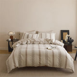 Purpdrank  New Class Duvet Cover Knitted Cotton Printing Small Fresh King Size Queen Size Set Bed Sheet Bed Hat 4Pcs Set